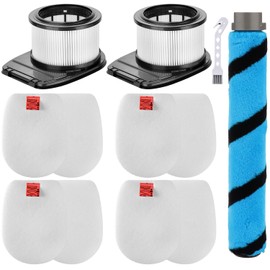 Leadaybetter Filter Replacement for Shark IZ662H Vertex Pro Lightweight Cordless Stick Vacuum with DuoClean PowerFins, 2 HEPA Filters, 1 Soft Roller, Compare to Prat XHFIZ500 & XFFKIZ600 & 855FFJ362H