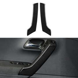 2 pezzi auto braccioli porta adesivi cover in fibra di carbonio trim compatibile con Volkswagen Polo VI 6R/6C (2009-2016) accessori interni