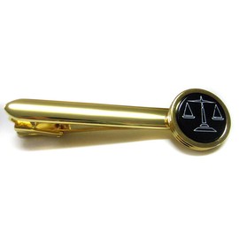 Kiola Designs Golden Scale of Justice Tie Clips