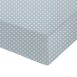 Nimsay Home Polka Dots 100% Cotton Fitted Sheet Elasticated Corners Blue - Super King Size