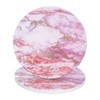 sourcing map 2Pcs Absorbent Coasters Pink Marble Gilding Pattern Round