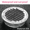 Qrity Vent Outlet Stainless Steel Vent Covers, Round Louver Grille