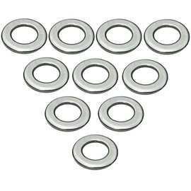 AERZETIX - C49199 - Set of 10 Flat Washers Universal M7 Stainless Steel A2 - Outer Diameter 14 mm - Thickness 1.5 mm - DIN125