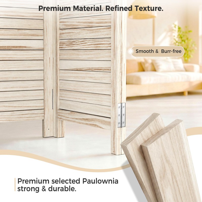 67" H 6 Panel Wood Room Divider