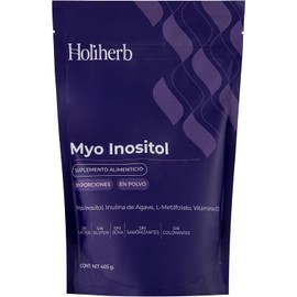 Holiherb - Myo Inositol (4g) + Metil Folato Suplemento en Polvo Rinde 3 meses (90 Porciones)