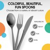 Exquisite Solid Color Premium Plastic Cutlery, Heavy Duty Plastic Disposable