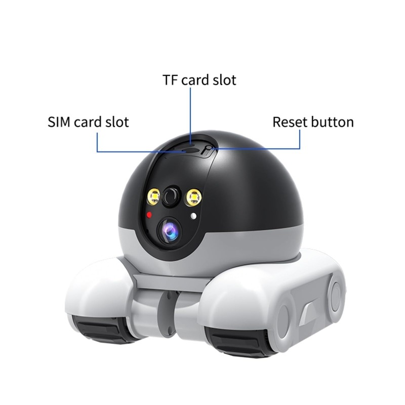 Yoidesu Camera Robot, Movable Pet Cam with Wheels, 1080P 2MP