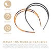 Luxshiny 2pcs Plastic Headband Double Row Headband Toothed Hair Hoops