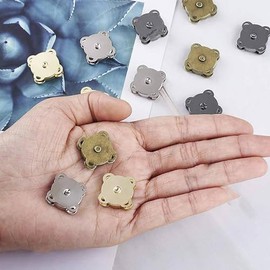 Paquete de 5 pares de cierres magnéticos de metal con botón de ciruela para costura, bolsos, ropa, accesorios de bricolaje
