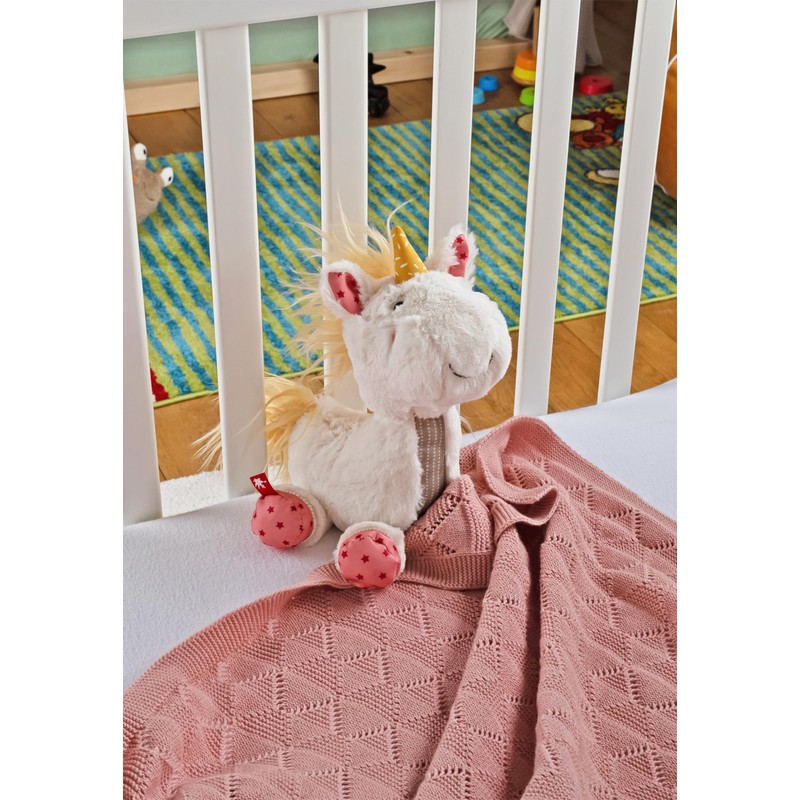 sigikid 43272 Unicorn Patchwork Sweety, Plush, Cuddly Toy, Cuddly Soft,