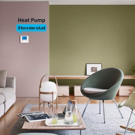 Suuwer S725 Programmable Heat Pump Thermostat for Home 2 Heat / 1 Cool, with Aux or Emergency Heat