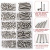 Zmbroll M3 Self Tapping Screw Silver Wood Screws 440Pcs Countersunk
