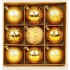 Premier - Set of 9 Gold Christmas Tree Baubles 6