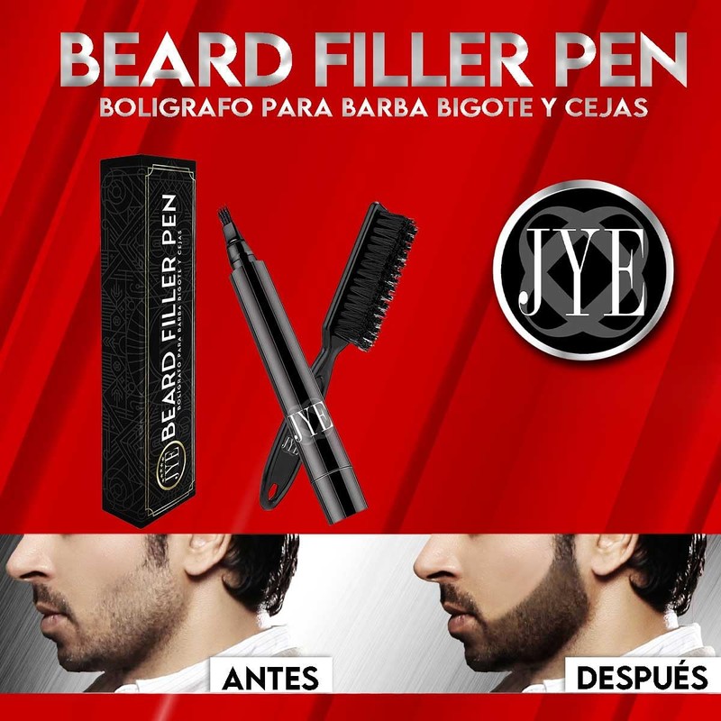 Lapiz Bolígrafo para rellenar Barba, Bigote y Cejas, aumento de