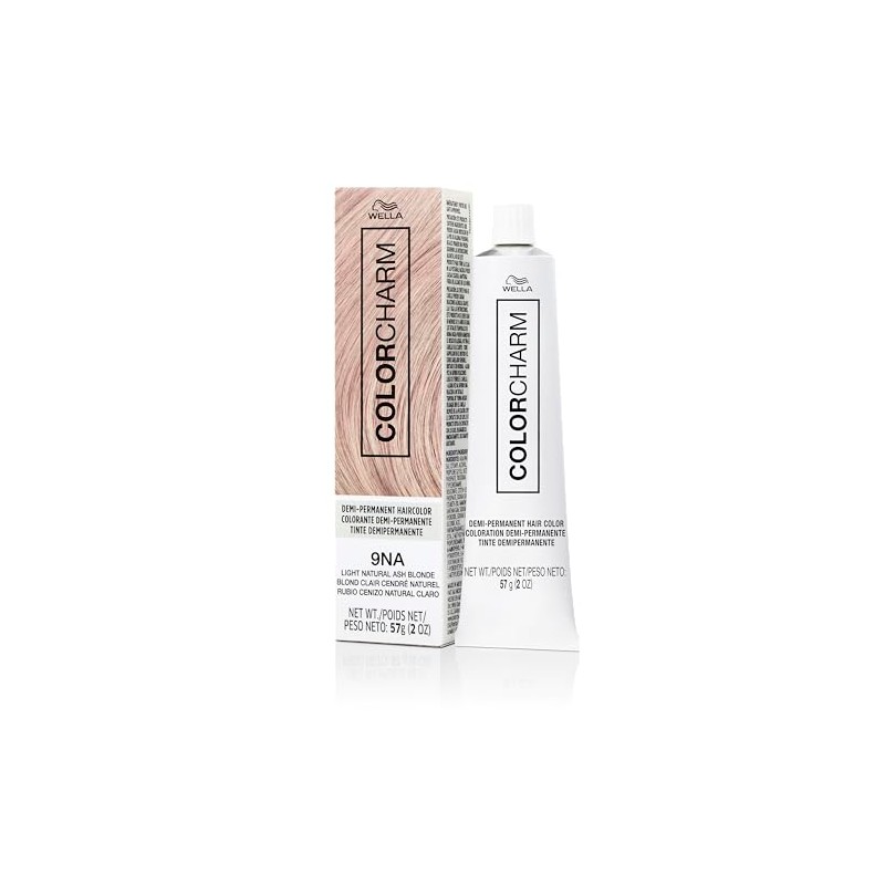 Wella colorcharm Demi-Permanent 9NA rubio ceniza natural claro 2 onzas