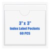 Origin-Joy 60 PCS Self Adhesive Index Card Pockets with Top