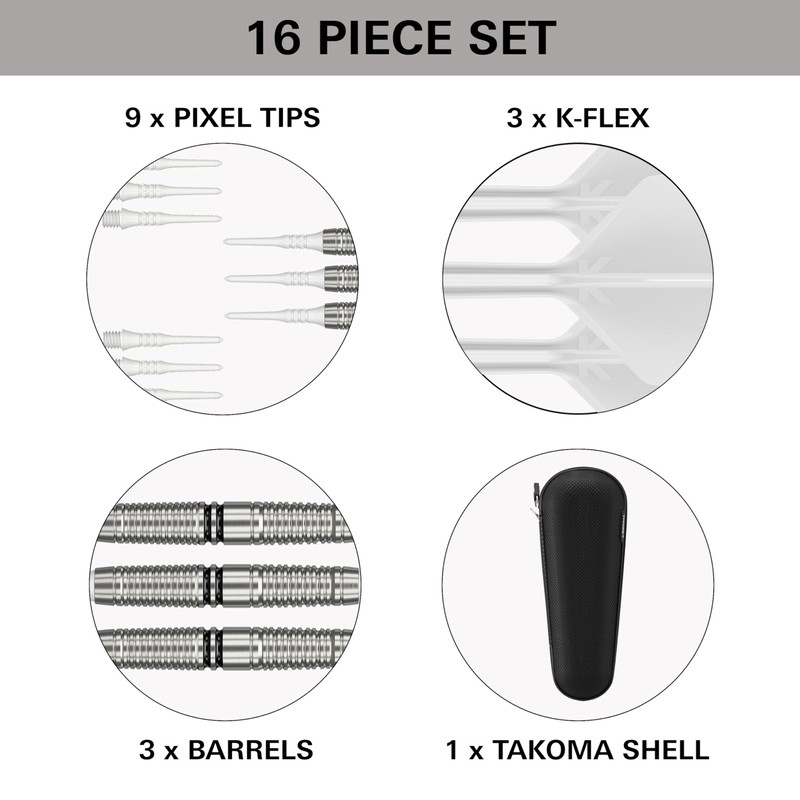 TARGET COLOURS GEN4 BLACK 90% 19G 2BA SOFT TIP DARTS