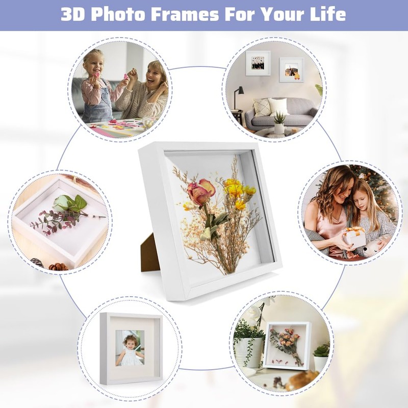 HEKOBAG 3D Picture Frame for Filling Object Frame Deep 3D
