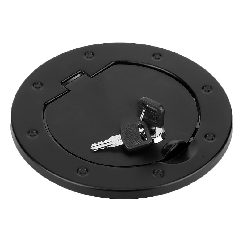 Aluminum Alloy Black Fuel Tank Cap Cover Flag Label Fits