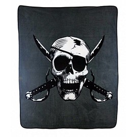 Infinity Republic - Pirate Cutlass Crossbones Soft Fleece Throw Blanket - 50x60 Perfect for Living Rooms, bedrooms, Kids' Rooms, Outdoors!
