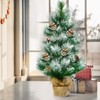 GYMAX 2FT Artificial Christmas Tree, Mini Tabletop Christmas Tree with