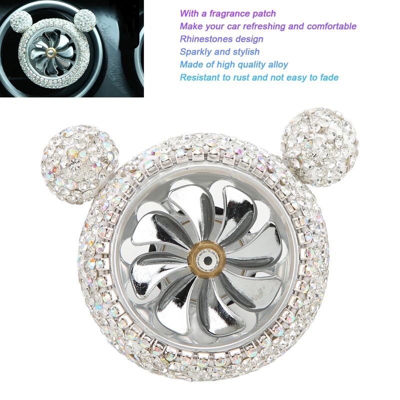 Car Air Vent Fragrance Decoration Sparkly Rhinestones Cute Shape Interior
