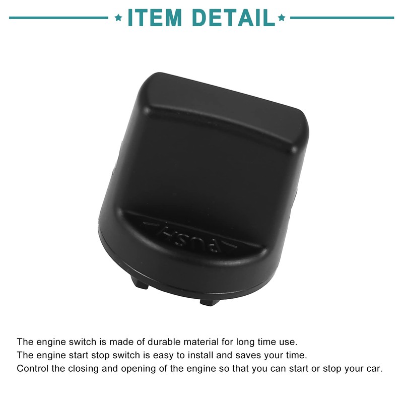 ACROPIX Keyless Ignition Start Switch Knob Cap and Insert Fit