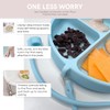 DropLess Plate, Silicone Suction Plates for Baby With Utensil Attachment,