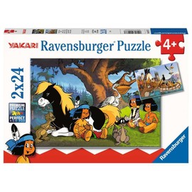 Ravensburger Children's Puzzle 05577 Yakari and Friends 2 x 24 Pieces Yakari Puzzle for Children from 4 Years