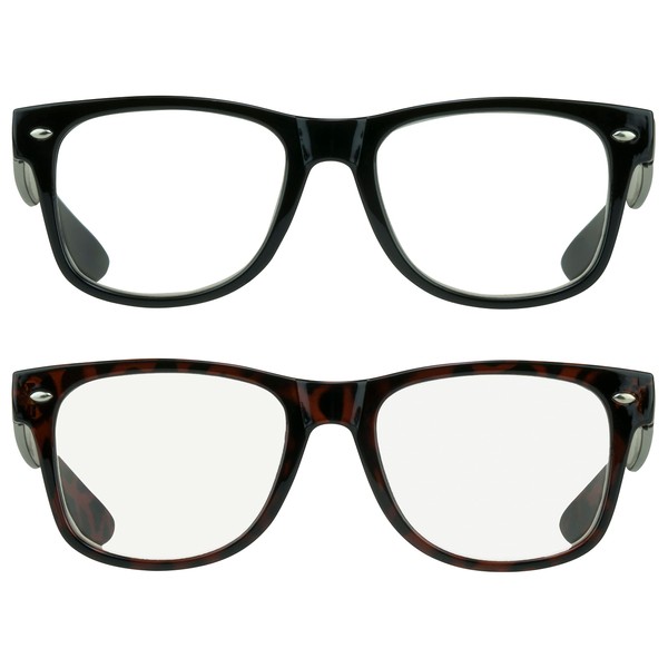 proSPORT Vintage Retro Inspired Reading Glasses +1.50 Black and Tortoise