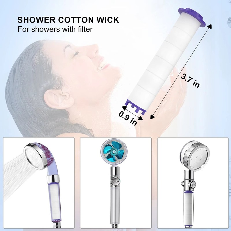 12 Pieces Hydro Jet Shower Head Filter, High Pressure Handheld