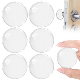 6pcs Door Stopper, Clear Rubber Feet Pads, Self Stick Noise Dampening Pads, Round Wall Cushion, Reusable Solution for Stopping Wall Damage, Noise from Doors, Refrigerators, Transparent