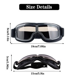 Motorcycle Goggles Windproof Motorcycle Goggles Windproof Motorcycle Goggles Retro Aviator Goggles Motorcycle Motocross Goggle Windproof Dustproof for Bike Motocross Goggles Protective Goggles 100%
