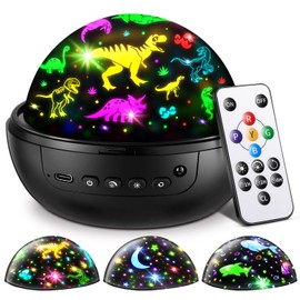 Dinosaur Toys for 3-8 Year Old Boys,3 in 1 Projector for 4 Year Old Boy Gift (Dinosaur, Ocean Animals, Moon & Star), Remote+Timer+Brightness Toddler Boy Toys 3-4, Birthday Gifts for Kids 3-10