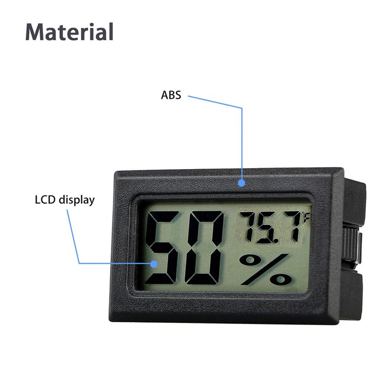 4-Pack Mini Digital Temperature Humidity Meters Gauge Indoor Thermometer Hygrometer
