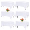 6 Pack White Table Cloth Rectangle Table Cloths for 8
