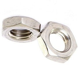 (Qty 2pcs) Versatile 9/16-12 Hex Jam/Thin/Half Nuts Stainless Steel 9/16x12 Nut 9/16 x 12 Multi-Purpose Comprehensive Hardware Fastener Assortment Kit Cit08998Riv