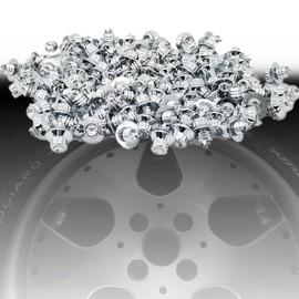 100pcs Wheel Cap Universal Wheel Rivets Nuts Wheel Rims Alloy Studs Plastic Cap 6.9mm (Silber)