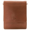 Mala Leather Bloomsbury Collection Leather Shoulder/Messenger Bag 7402_17 Tan