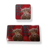 McMoos Tartan Paint Coaster Set -6