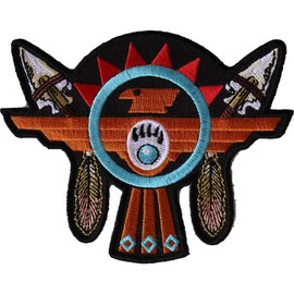 Native American Thunderbird Arrows Patch - 4x3.2 inch