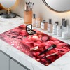 Dual-Sided Synthetic Leather Decorative Makeup Mat for Crafting, Furniture Protection,