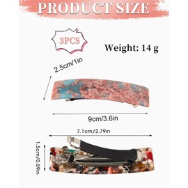 KGDUYC 3 x hair clips, hair clips, women's thin hair, French hair clips for women, vintage hair clips, automatic large classic hair clips for fine and medium thick hair