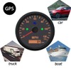 Waterproof 85mm Speedometer Gauge 0-125MPH Marine MPH GPS Speedometer Adjustable