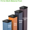 Steel DN Mate 6 Pack Aluminum Pyramid Post Caps for