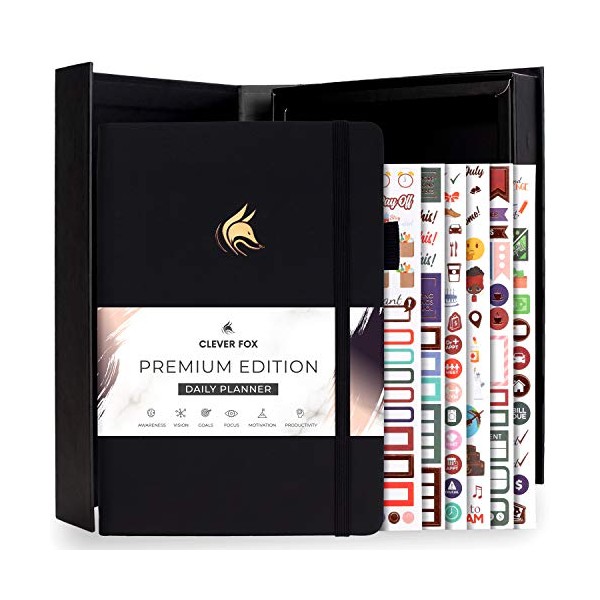 Clever Fox Planner Daily Premium Edition â Undated Luxurious Daily