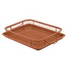Baking with G&S Nonstick Crisper Basket with Baking Pan, Copper, 2 Piece Set, Durable and Easy to Use
