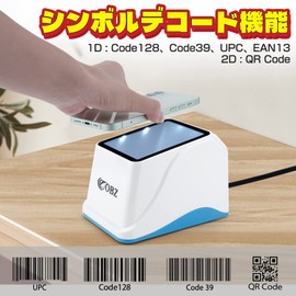 OBZ Barcode Reader, QR Code Reader, Automatic Detection, CMOS Image, Omnidirectional 360°, Ultra Fast, USB POS, Payment, QR Payment, Suitable for Supermarkets, Convenience Stores, Shops, Banks,