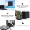 Square Black Metal Tins Empty Cube Steel Box Storage Container