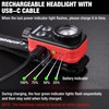 Arrow Rechargeable LED Headlamp, Zoomable Head Lamp with Red/Green/White Light,